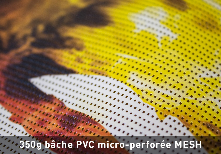 impression bache PVC micro perforee MESH