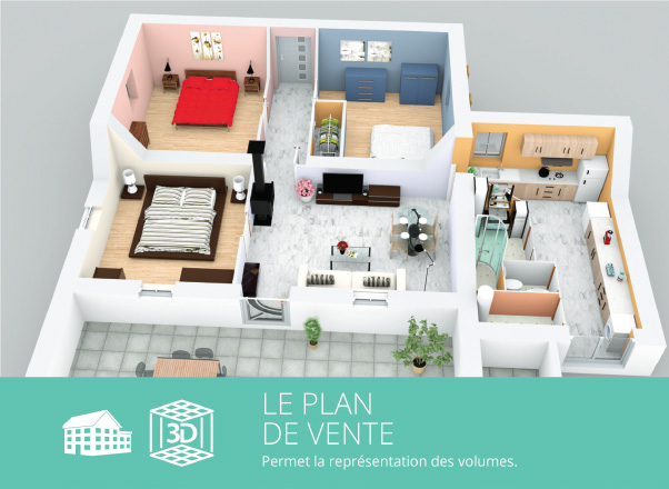 Plan de vente 3D Mix-Media